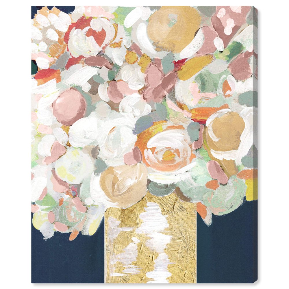 The Oliver Gal Artist Co. Floral Wall Art Canvas Prints 'Lovely Bouquet' Home Dcor, 20" x 24", Gold, Green