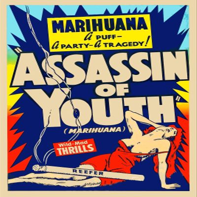Magnet 1937"Assassin of Youth Marihuana Classic Movie Magnet Vinyl Magnetic Sheet for Lockers, Cars, Signs, Refrigerator 5"