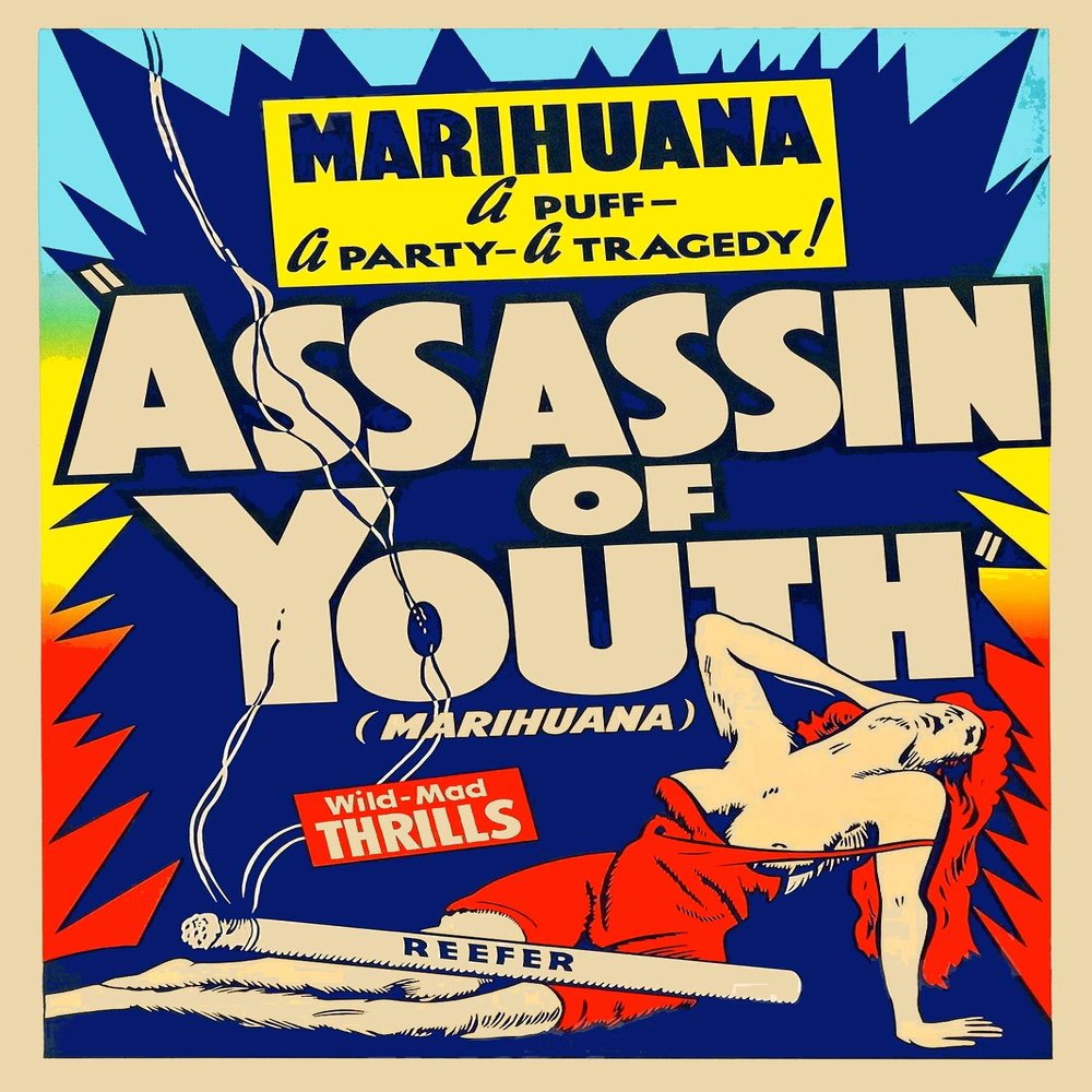 Magnet 1937"Assassin of Youth Marihuana Classic Movie Magnet Vinyl Magnetic Sheet for Lockers, Cars, Signs, Refrigerator 5"