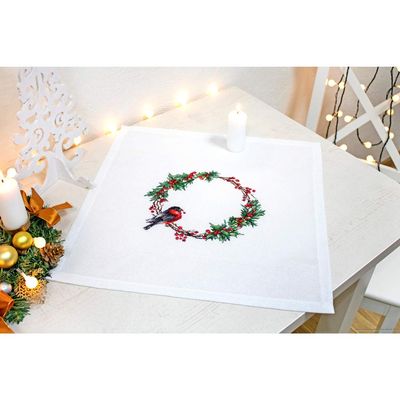 Luca-S Counted Cross Stitch kit Tablecloth Snowflakes, 45x45cm, DIY