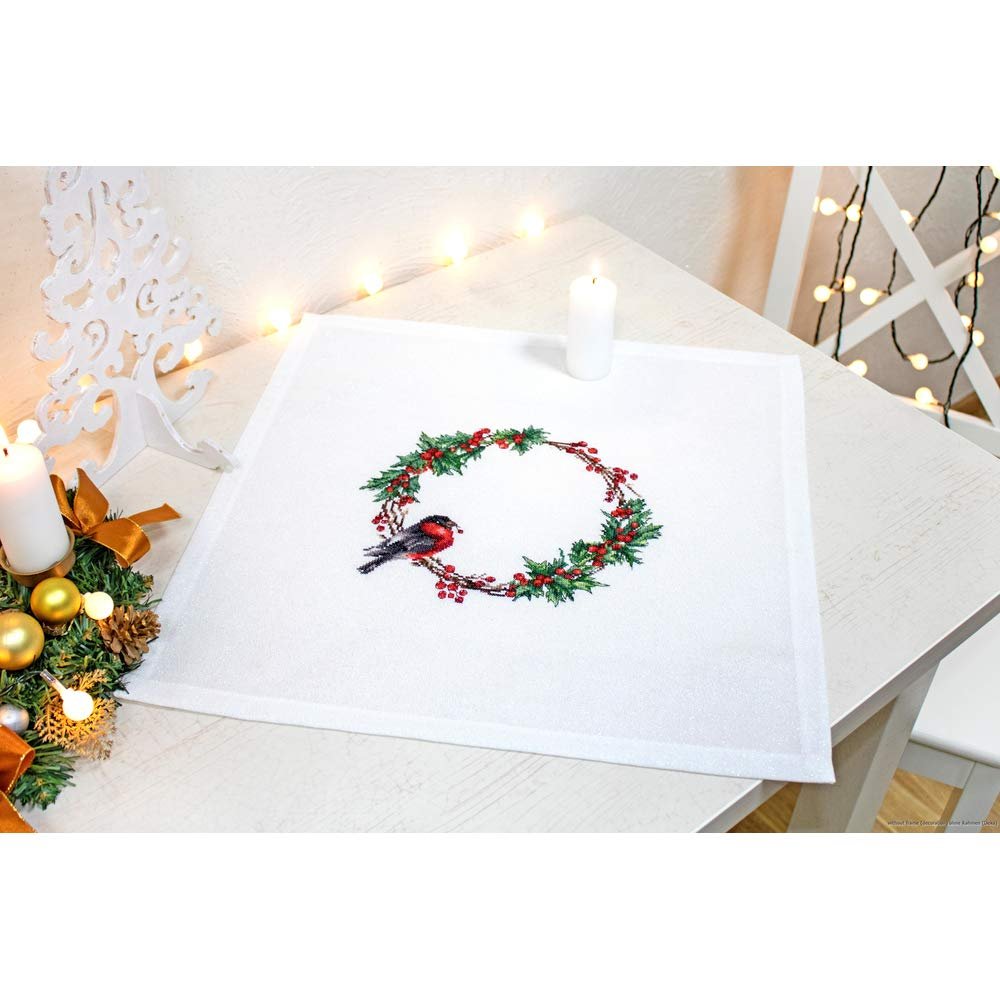 Luca-S Counted Cross Stitch kit Tablecloth Snowflakes, 45x45cm, DIY
