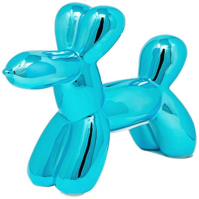 Interior Illusions Plus Royal Blue Mini Ceramic Dog Piggy Bank - 7.5" Tall