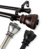 InStyleDesign Tahlia 1 inch Diameter Adjustable Double Curtain Rod Bronze 48 to 84 inches Bronze Finish view 2