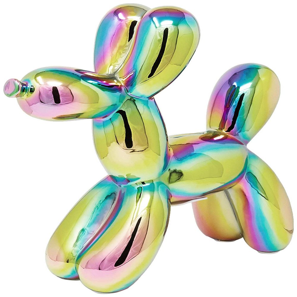 Interior Illusions Plus Iridescent Ceramic Dog Piggy Bank-12 Tall