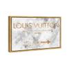 The Oliver Gal Artist Co. Fashion and Glam Contemporary Canvas Art - Parisian Road Sign, Wall Art for Living Room, Bedroom, and Bathroom, 15 in x 10, White and Gold Home Decor view 2