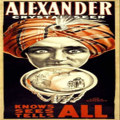Magnet Alexander Knows All Sees All Fortune Teller Classic 1910 Magic PostMagnet Vinyl Magnetic Sheet for Lockers, Cars, Signs, Refrigerator 5"