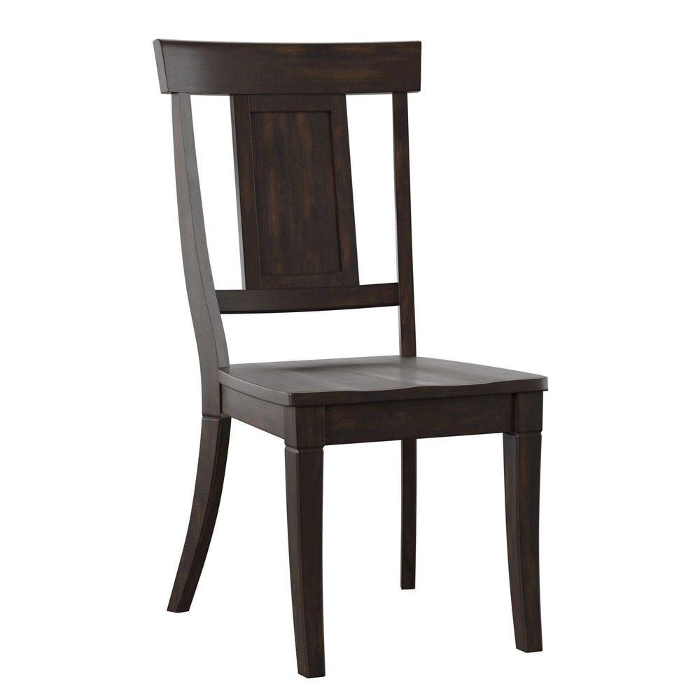Inspire Q Eleanor Panel Back Wood Dining Chair (Set of 2) by Classic Antique Black Antique,Wood Finish