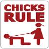 Chicks Rule II Funny Novelty Metal Sign view 1