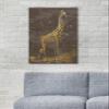 The Oliver Gal Artist Co. Animals Wall Art Canvas Prints 'Giraffe Sahara' view 3
