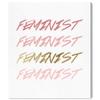 The Oliver Gal Artist Co. Typography and Quotes Wall Art Canvas Prints 'Feminist Gold' Home Dcor, 20" x 24", Pink, White view 1