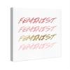 The Oliver Gal Artist Co. Typography and Quotes Wall Art Canvas Prints 'Feminist Gold' Home Dcor, 20" x 24", Pink, White view 2