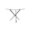 Trevi 5-Piece Round Glass Top Modern Dining Set with 4 Armless Faux Leather Chairs with Padded Cushions and Chrome Legs, Contemporary Dining Table for Kitchen, Dining Room, or Breakfast Nook, (White) view 3