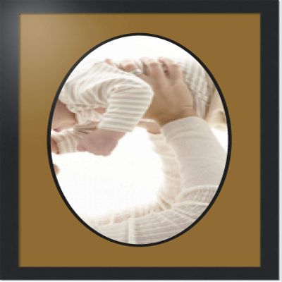 ArtToFrames Collage Photo Frame Double Mat with 1-12x20 Openings with Satin Black Frame and El Dorado mat.