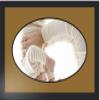 ArtToFrames Collage Photo Frame Double Mat with 1-12x20 Openings with Satin Black Frame and El Dorado mat. view 3