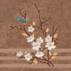 Authentic Hotel and Spa Turkish Cotton Blue Bird Embroidered Latte Brown 8-Piece Towel Set view 4