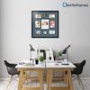 ArtToFrames Collage Photo Frame Double Mat with 1-8x10 and 2-5x7, 3x3 and 4-4x6 Openings with Satin Black Frame and Dutch Blue mat. view 2