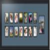 ArtToFrames Collage Photo Frame Double Mat with 1-4x6 and 14-2.5x3.5 Openings with Satin Black Frame and Dutch Blue mat. view 1