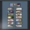 ArtToFrames Collage Photo Frame Double Mat with 1-4x6 and 14-2.5x3.5 Openings with Satin Black Frame and Dutch Blue mat. view 3