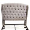 Best Master Furniture Yvette Upholstered Tufted with Wingback Platform Bed Queen, Beige view 4