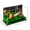 Better Display Cases Versatile Clear Acrylic Trucks, Trains and Rockets Display Case - Large Rectangle Box with Mirror Case, Silver Risers and Turf Base 17" x 6" x 7" (A019/V46) view 2