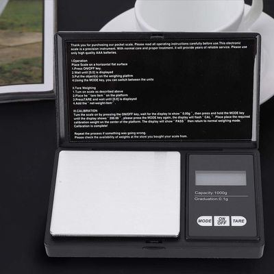 Pocket Scale, Jewelry Scale Mini Portable Scale High Precision LED Digital Pocket Scale for Gold Silver Diamond Jewelry Stone(1000g/0.1g)