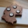 Advent Wood Candle Holder in a shape of Country Germany - Patriotic Home Advent Christmas Decor - Rustic Tea Light view 1
