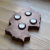 Advent Wood Candle Holder in a shape of Country Germany - Patriotic Home Advent Christmas Decor - Rustic Tea Light view 2
