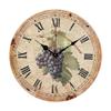 Distressed Grape with Roman Numerals Vintage Wood Clock Silent for Women Men Teen Girls Boys Wall Clock 12 Inches view 1