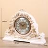 CLOCKZHJI Retro Mantel/Mantle Rhythm Quartz Clock Living Room Desk Shelf Clocks Decoration (Color : Light Yellow) view 3