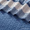 All American Collection Blue and Gray Modern Plaid Bedspread and Pillow Sham Set | Matching Curtains Available! (King/Cal King Size) view 2