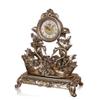 CLOCKZHJI European Retro Mantel/Mantle Rhythm Quartz Clock swan Living Room Desk Shelf Clocks Decoration (Color : Brown) view 1