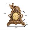 Retro Baby Elephant Quartz Clock Living Room Desk Shelf Clocks Decoration (Copper Gold) view 2