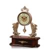 Desk Clock and Shelf Clock Vintage Retro Mantel/Mantle Rhythm Clock with Pendulum Movement Pure Copper Material view 1