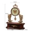 Desk Clock and Shelf Clock Vintage Retro Mantel/Mantle Rhythm Clock with Pendulum Movement Pure Copper Material view 3