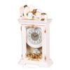 CLOCKZHJI Retro Mantel/Mantle Rhythm Quartz Clock Living Room Desk Shelf Clocks Decoration (Color : Light Yellow) view 1