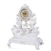 CLOCKZHJI European Retro Mantel/Mantle Rhythm Quartz Clock swan Living Room Desk Shelf Clocks Decoration (Color : White) view 1