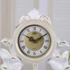 CLOCKZHJI European Retro Mantel/Mantle Rhythm Quartz Clock swan Living Room Desk Shelf Clocks Decoration (Color : White) view 4