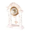 CLOCKZHJI European Retro Mantel/Mantle Rhythm Quartz Clock Living Room Desk Shelf Clocks Decoration (Color : Light Yellow) view 1