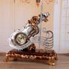 CLOCKZHJI Retro Creative Mantel/Mantle Clock Rhythm Resin Violin Desk Clocks Decoration (Color : Light Grey) view 2
