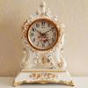 CLOCKZHJI European Retro Mute Desktop Clock Living Room Bedroom Clock Creative Clock Home Clocks (Color : Beige) view 1