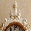CLOCKZHJI European Retro Mute Desktop Clock Living Room Bedroom Clock Creative Clock Home Clocks (Color : Beige) view 4