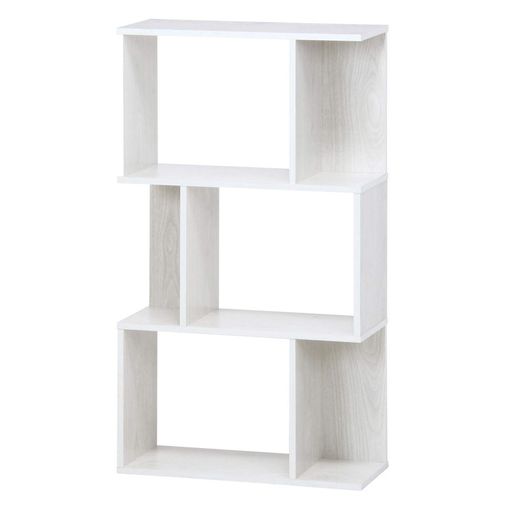 Fuji Boeki 98712 Open Rack, Display Rack, Width 23.2 inches (59 cm), Height 41.7 inches (106 cm), White Wash, 3 Tiers