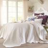 BrylaneHome Bedding Lightweight All Season Florence Quilted Oversized 100% Cotton Ultra Supreme Softness Bedspread - Full, Ecru view 1