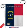 North Carolina Garden Flag Set with Stand Americana States USA American Territories Republic Country Particular Area Small Decorative Gift Yard House Banner Double-Sided Made In 13 X 18.5 view 2