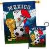 World Cup Mexico Soccer Garden House Flags Set Sports Game Goal Ball Football Entertainment Activity Physical Small Decorative Gift Yard Banner Made In USA 28 X 40 view 1