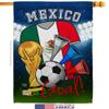 World Cup Mexico Soccer Garden House Flags Set Sports Game Goal Ball Football Entertainment Activity Physical Small Decorative Gift Yard Banner Made In USA 28 X 40 view 2