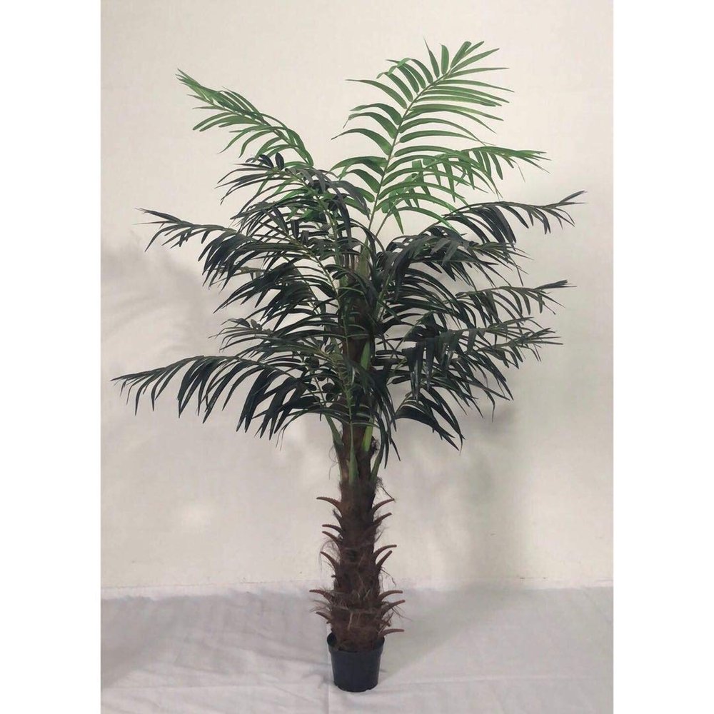 AMERIQUE Gorgeous 6' Tropical Palm Tree Artificial Silk Plant, with Nursery Pot, Feel Real Technology, 6 feet, Green