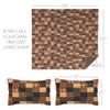 VHC Brands Patriotic Patch 3 Piece California King Quilt Set Country Patchwork Design, Deep Red and Navy view 2
