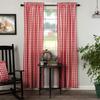 VHC Brands Annie Buffalo Check Panel Pair, 84x40, Red view 1
