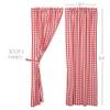 VHC Brands Annie Buffalo Check Panel Pair, 84x40, Red view 2